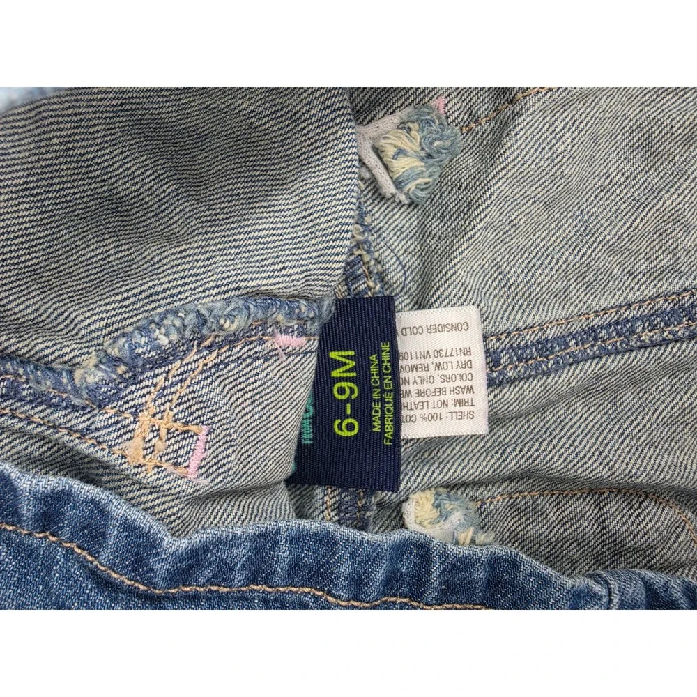 Baby Girl Denim Lot Gap Jacket Jeans OshKosh Overall Dress 4 Pieces 6-12 Months